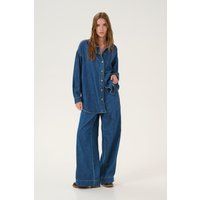 Lässiges Oversize-Jeanshemd mit Knopfleiste