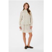 Hochgeschlossene Bluse mit Blumenmuster