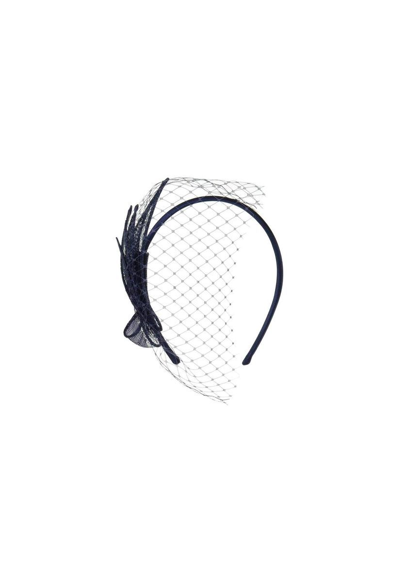 Marineblaues Sinamay-Stroh Fascinator Stirnband