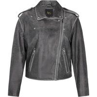 Oversized Vintage Leder Bikerjacke