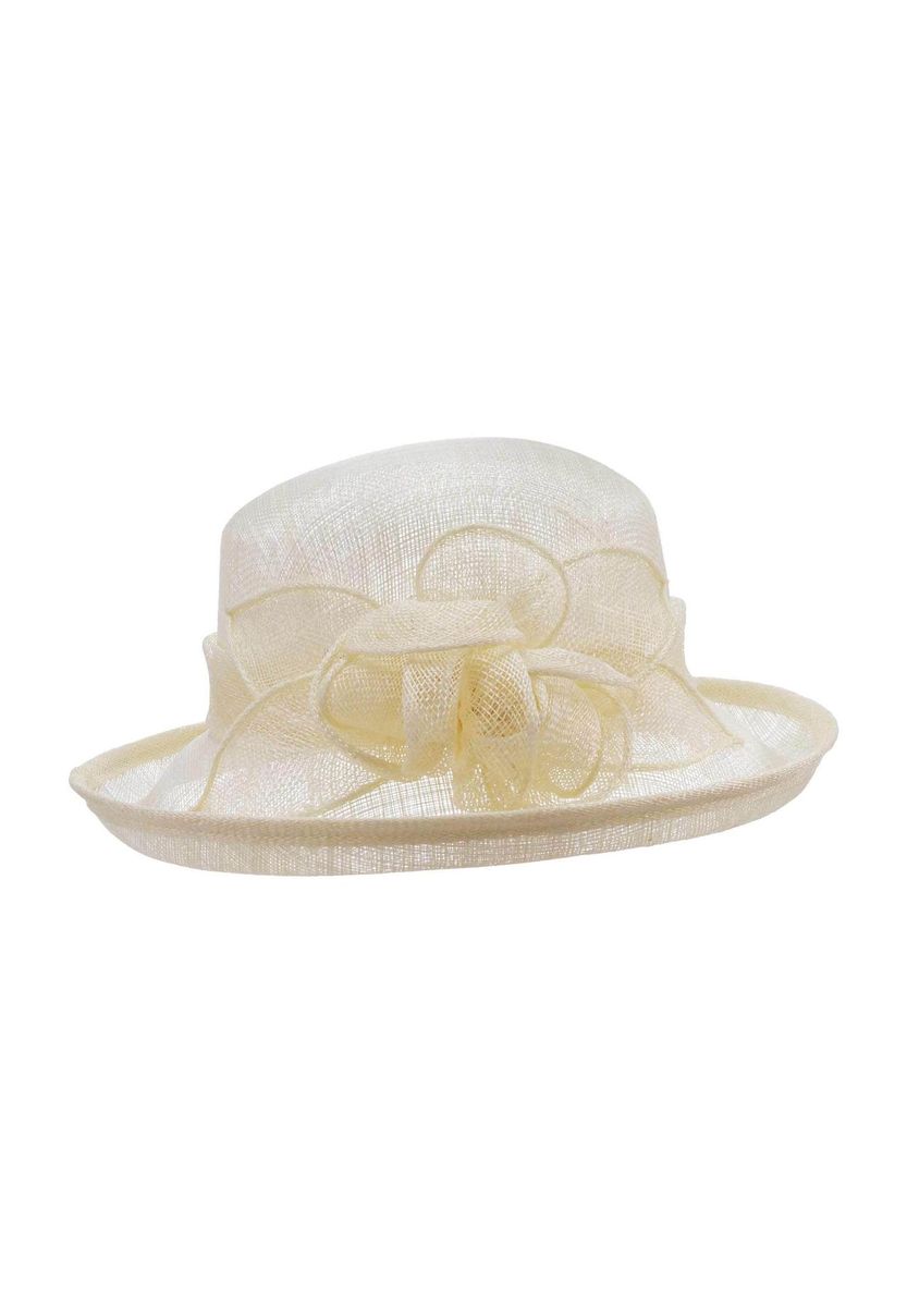 Eleganter Anlasshut mit Blumendetail