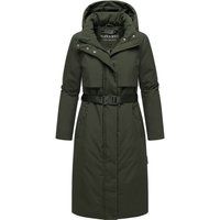 Wetterfester langer Parka mit Gürtel