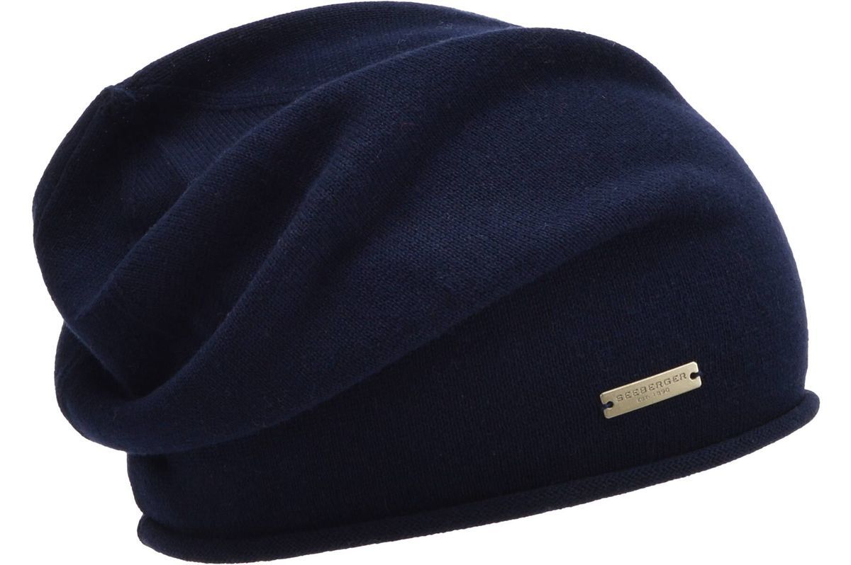 Lässige Baumwollmütze mit Rollrand