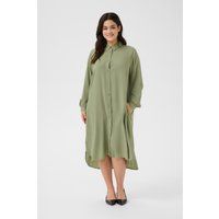 Locker geschnittenes Hemdblusenkleid aus Leinenmix