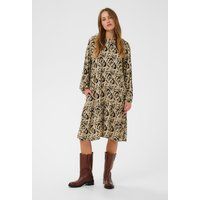 Locker geschnittenes Midi-Kleid mit Tiermuster