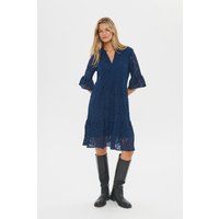 Gestuftes Spitzenkleid mit Volantärmeln