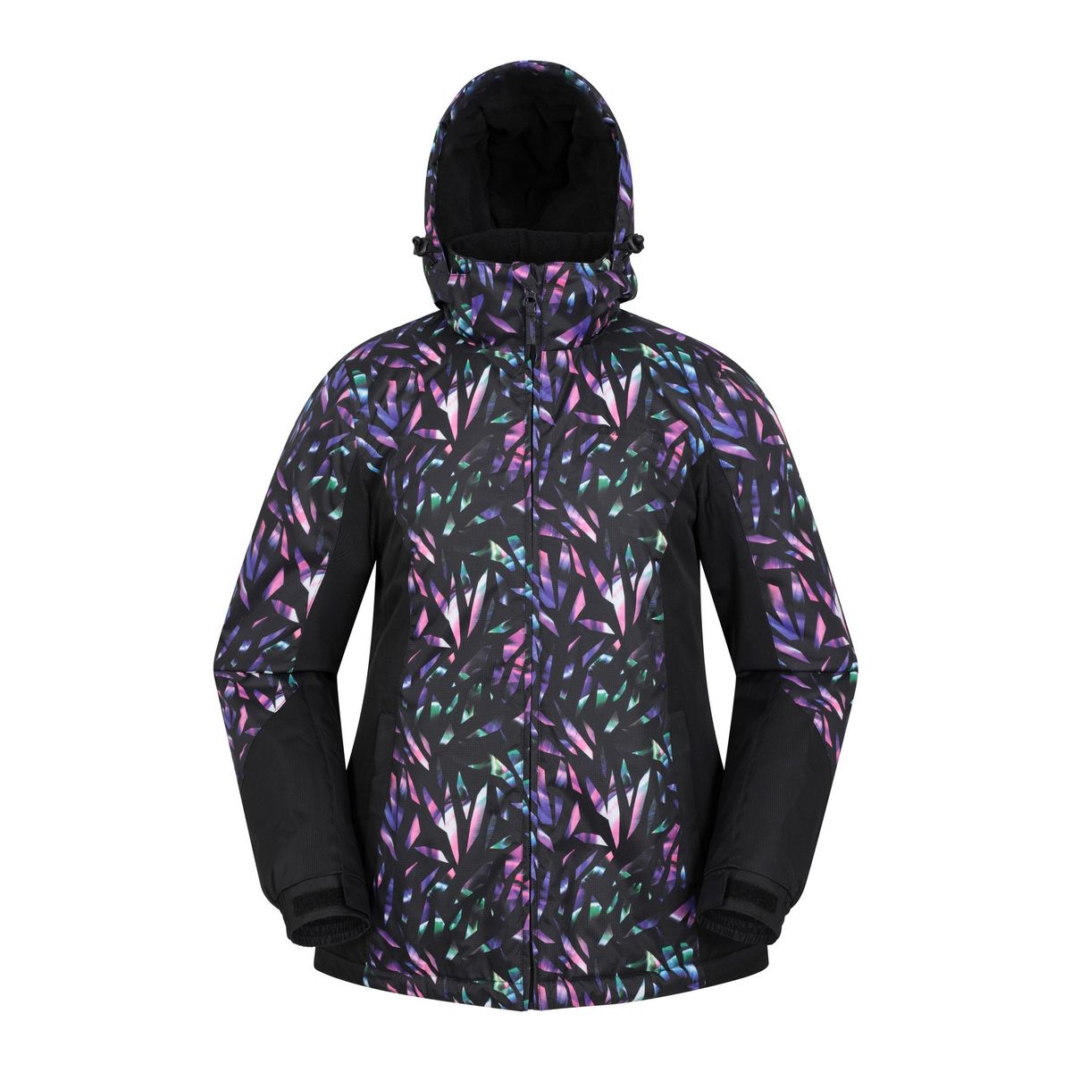 Skijacke mit Kaleidoskop-Print und Kapuze