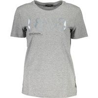 Baumwoll-T-Shirt mit Metallic-Grafikprint