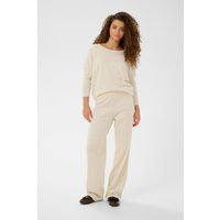 Lässige Strickhose mit weitem Bein