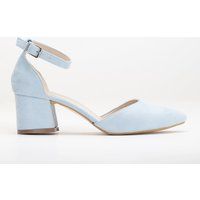 Spitze Pumps mit Blockabsatz