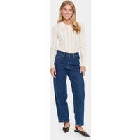 Hochtaillierte Jeans mit geradem Bein