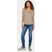 Minimalistischer V-Ausschnitt Strickpullover
