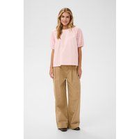Locker geschnittene Bluse mit Lochstickerei