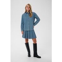 Oversize-Jeanshemd mit Herz-Print
