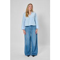 Boxy Kurzbluse mit V-Ausschnitt