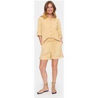 Gerade geschnittene Baumwoll-Shorts mit Kordelzug