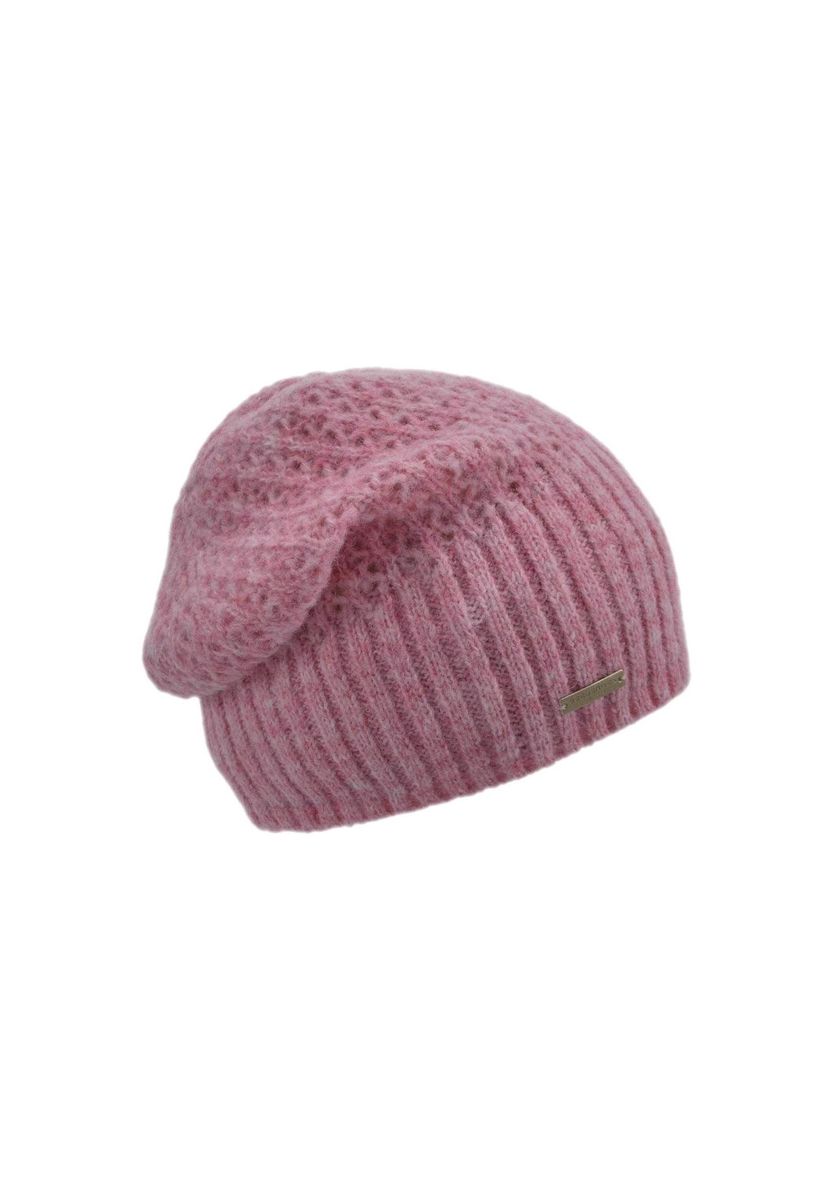 Leichte Strickmütze mit Ajourmuster