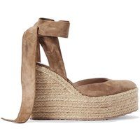 Wildleder-Espadrilles mit Knöchelschnürung