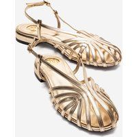 Riemchen-Sandalen im Käfig-Design