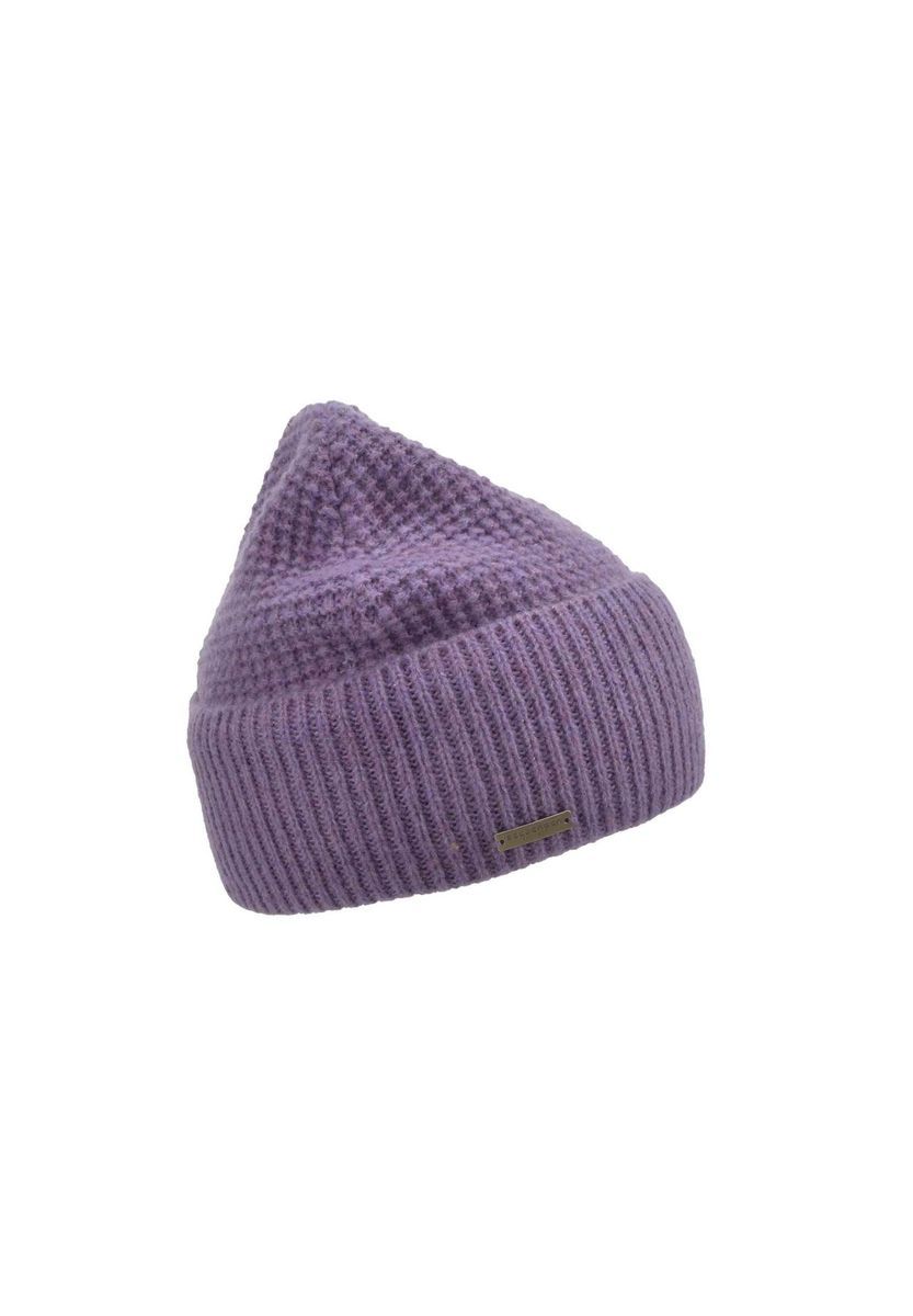 Gerippte Strickmütze mit umgeschlagenem Rand