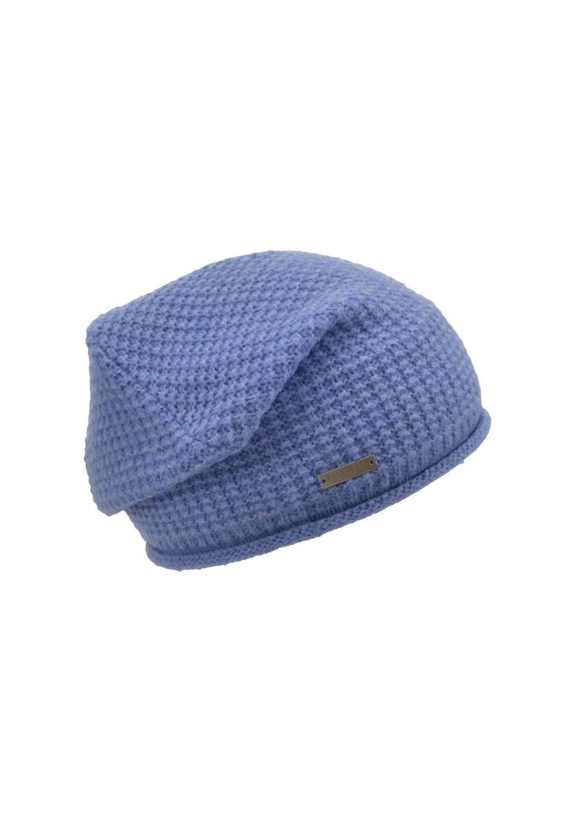 Große Strickmütze mit Strukturmuster