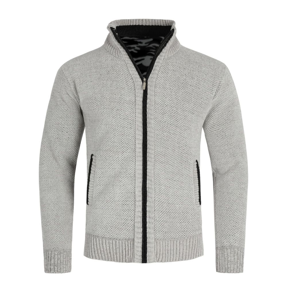 Grobstrick-Cardigan mit Reißverschluss