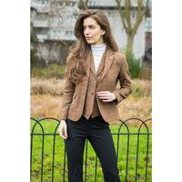 Klassisches Tweed-Blazer und Weste Set
