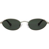Schmale ovale Metall-Sonnenbrille