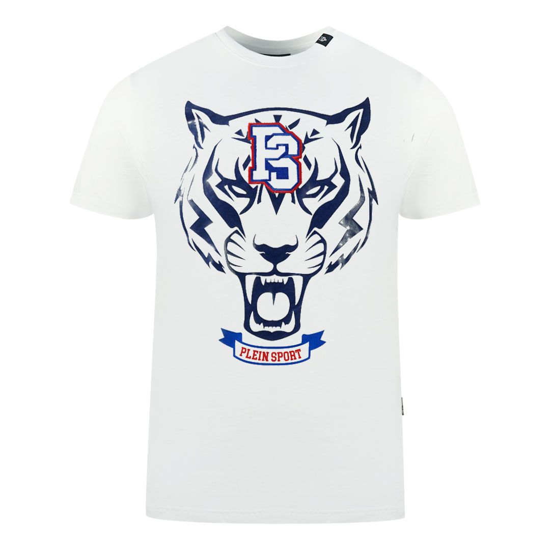 Körpernahes Top mit Tiger-Grafik-Maskottchen