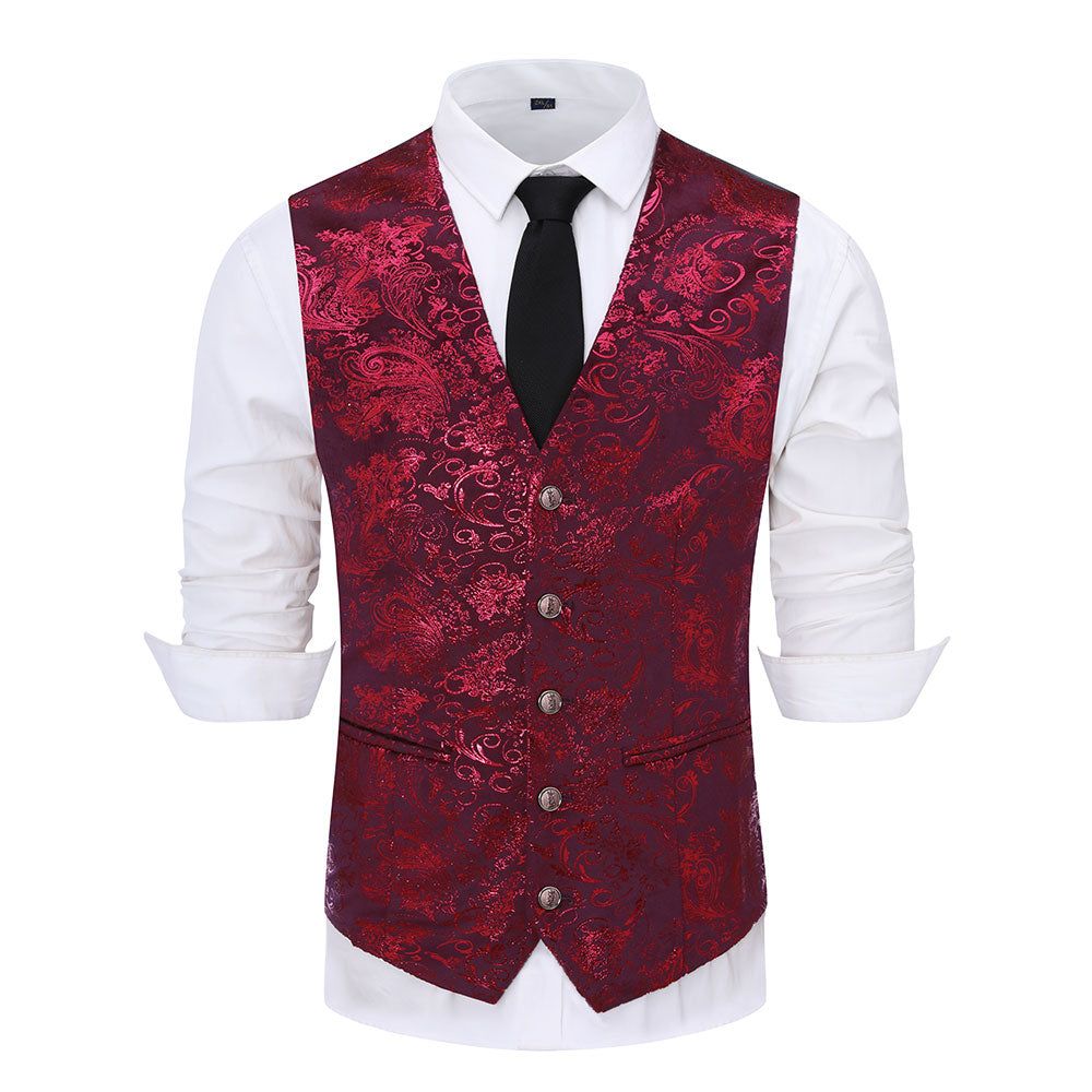 Formelle Weste mit Paisley-Jacquard-Muster
