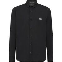 Slim-Fit Langarmhemd mit Logoplakette