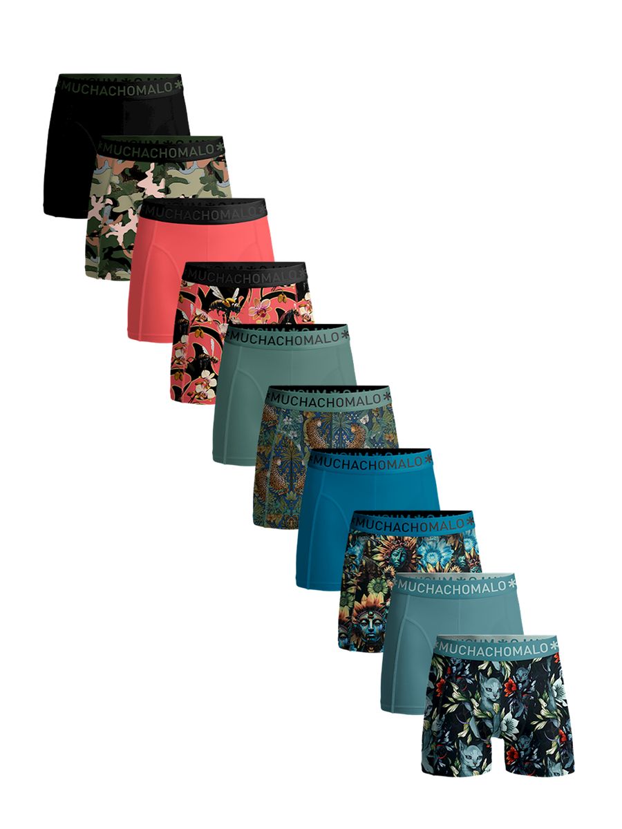 Gemusterte Boxershorts im 10er-Pack