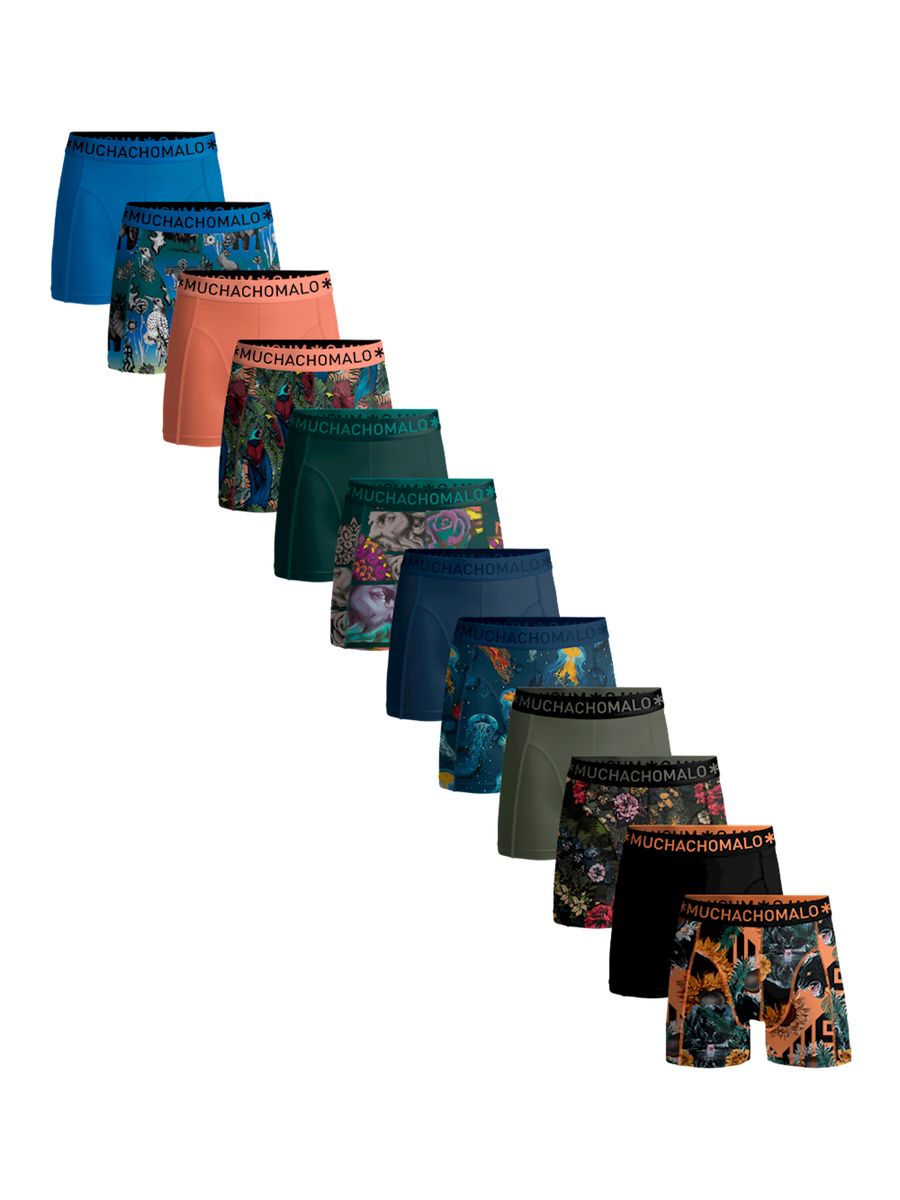 Bedruckte und einfarbige Boxershorts aus Baumwolle