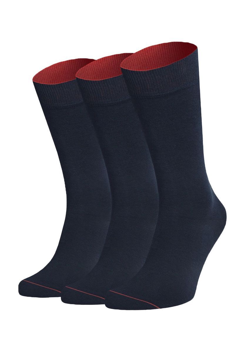 Klassische marineblaue Socken im Dreierpack