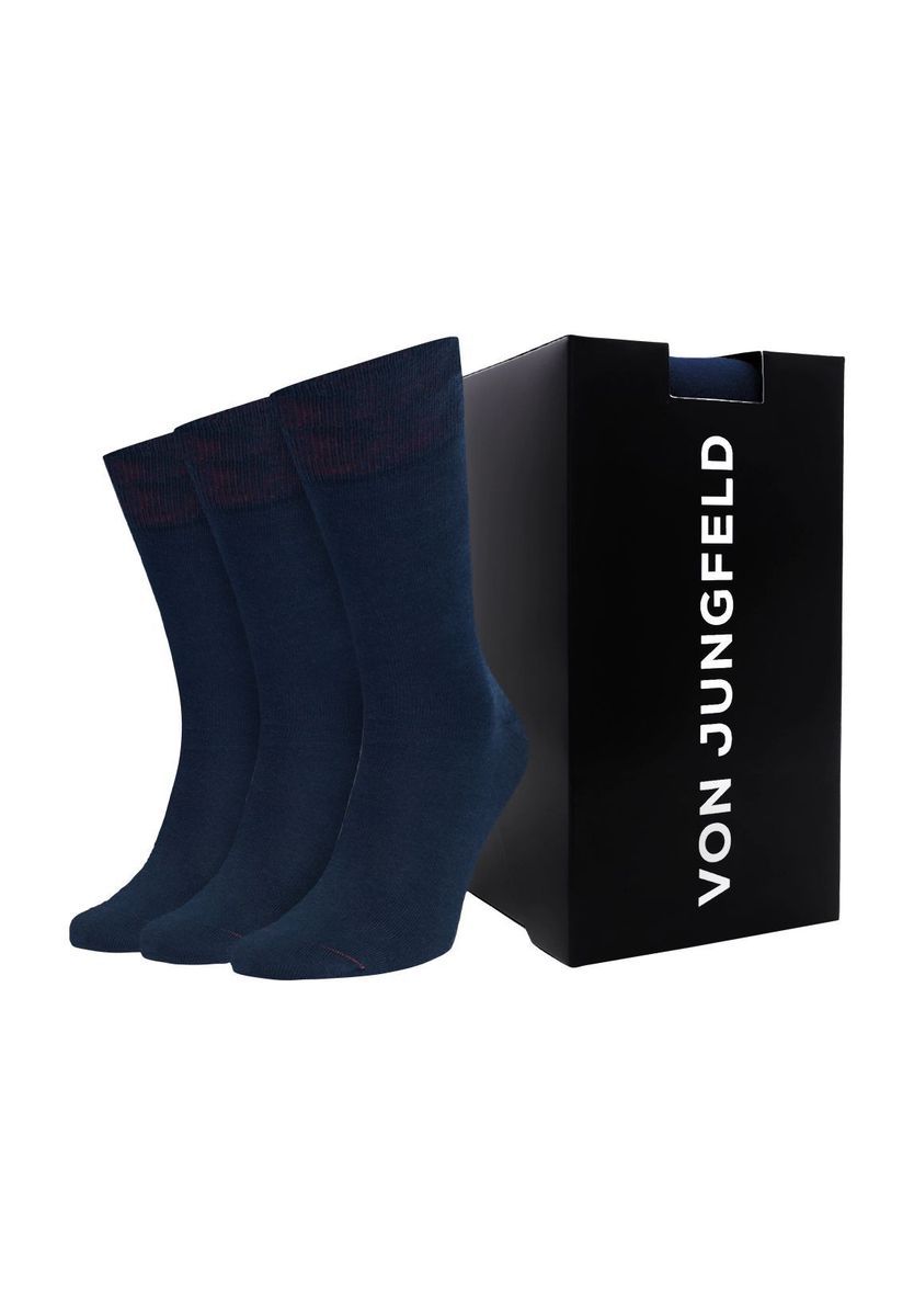 Klassische marineblaue Socken im Dreierpack
