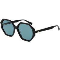 Geometrische Oversize-Vollrand-Sonnenbrille für Damen
