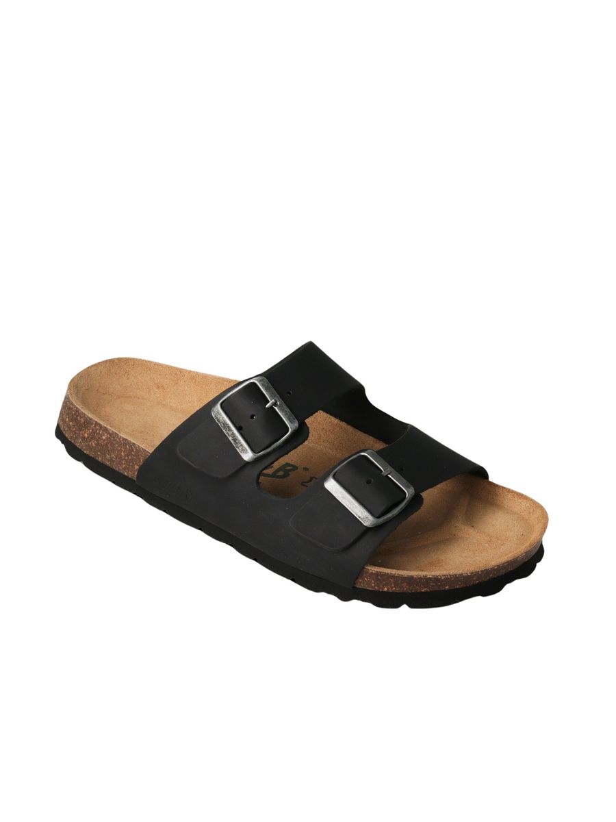 Doppelriemen-Sandalen mit Kork-Fußbett