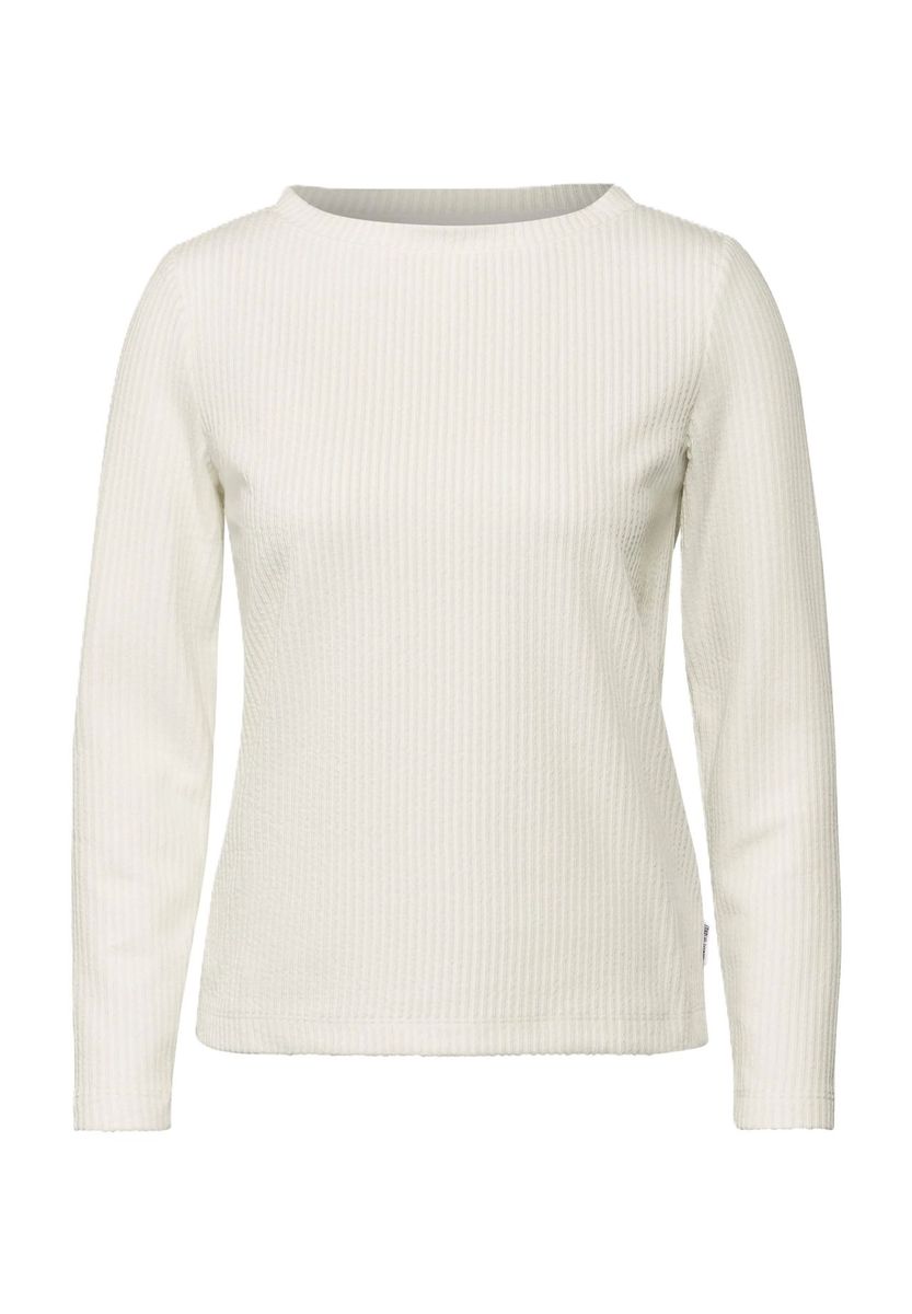 Langärmeliges Strickoberteil mit Rippstruktur