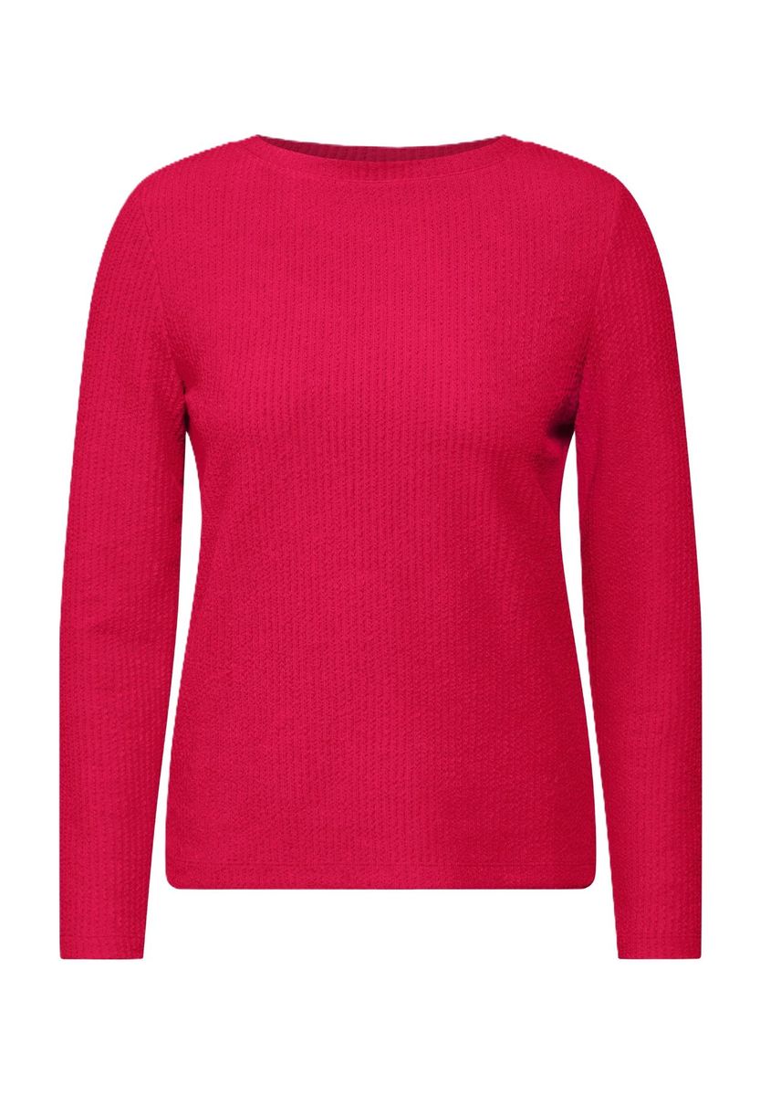 Strukturierter Strickpullover mit langen Ärmeln