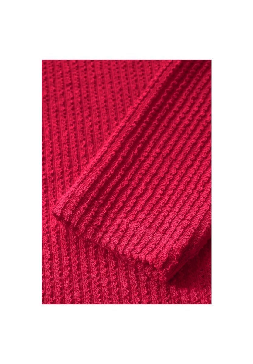 Strukturierter Strickpullover mit langen Ärmeln