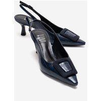 Elegante Slingpumps mit Kroko-Prägung