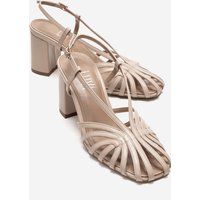 Moderne Riemchen-Sandalen mit Blockabsatz