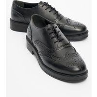 Klassische Leder Wingtip Oxfords