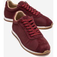 Flache Sneaker aus Wildledermix