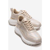 Irisierender Sneaker mit Plateausohle
