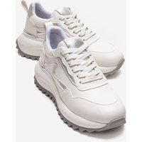 Minimalistische Plateau Sneaker mit Metallic