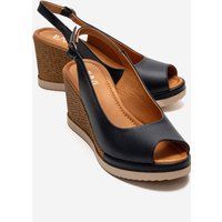 Elegante Peep-Toe Keilsandaletten