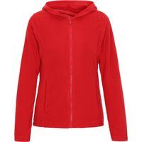 Klassische Fleecejacke mit Kapuze