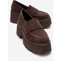 Chunky Plateau-Loafer aus Wildleder