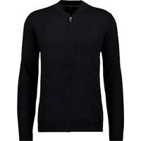 Klassische Feinstrickjacke mit Reißverschluss